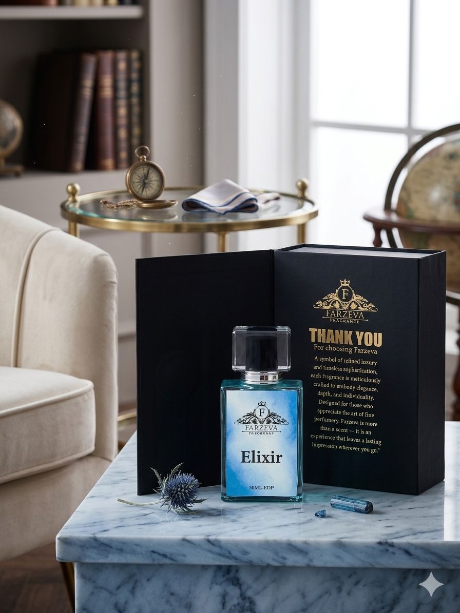 Elixir Unisex Perfume  Fresh Citrus, Cardamom & Woody Musk Long Lasting Fragrance (12–14 Hours)