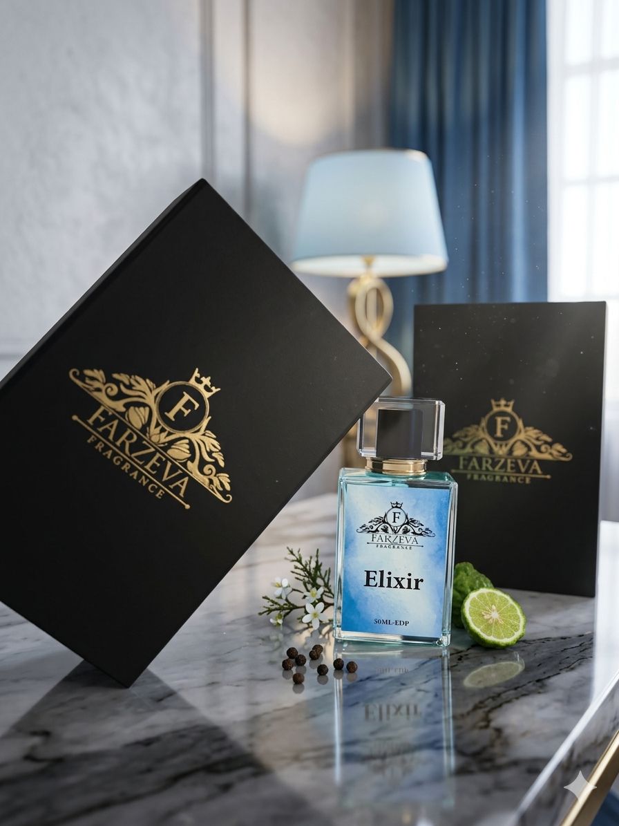 Elixir Unisex Perfume  Fresh Citrus, Cardamom & Woody Musk Long Lasting Fragrance (12–14 Hours)