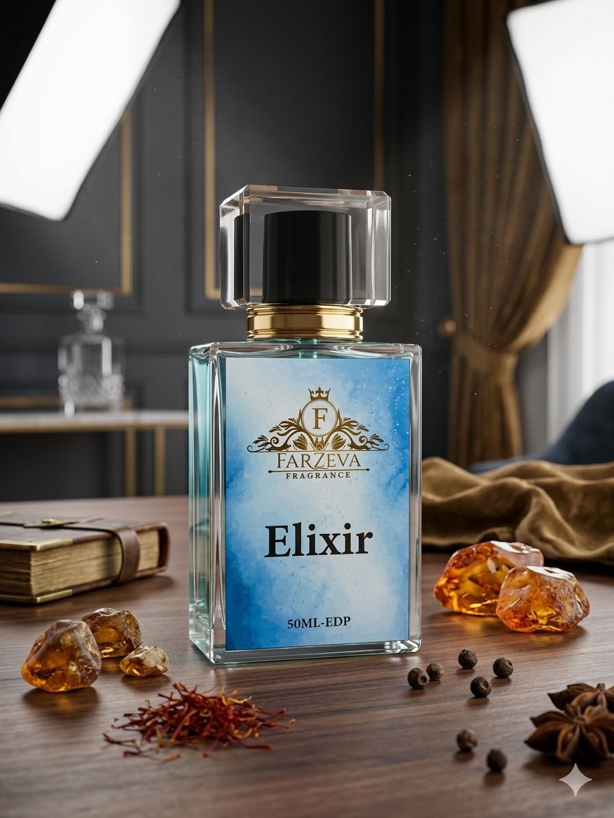 Elixir Unisex Perfume  Fresh Citrus, Cardamom & Woody Musk Long Lasting Fragrance (12–14 Hours)
