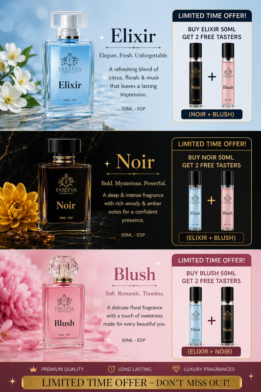 Buy 1 Perfume Get 2 FREE Testers Limited Time Offer